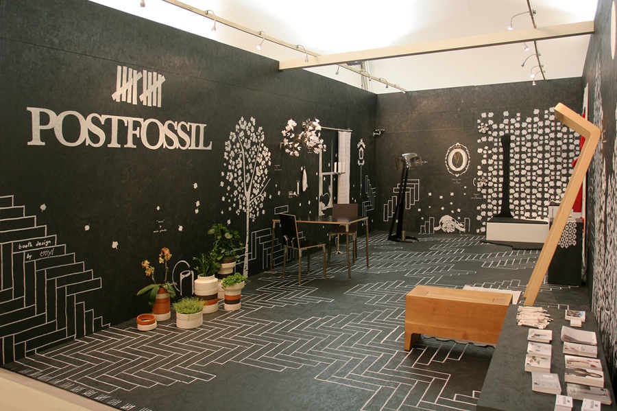 Postfossil Booth at Salone Satellite, International Furniture Design Fair, Milan