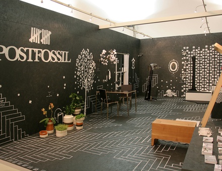 Postfossil Booth at Salone Satellite, International Furniture Design Fair, Milan