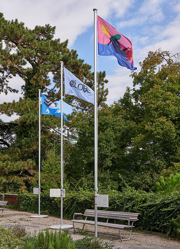 Postfossil Flags for the Earth in the Old Botanical Garden